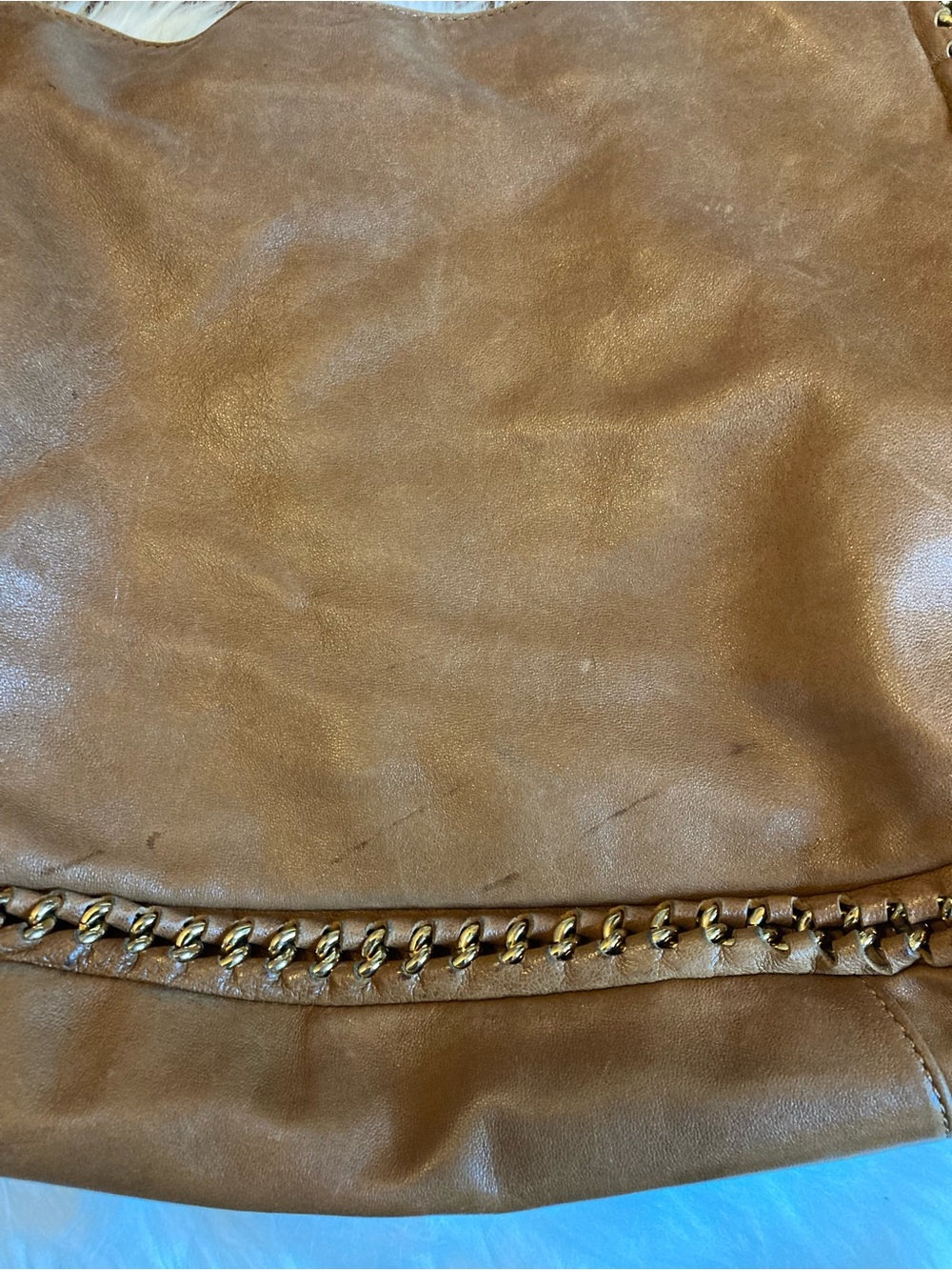 Vintage Tory Burch Tan Hobo with Chain Detail - Picture 8 of 8